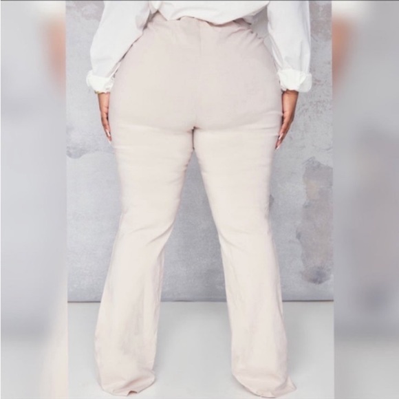 BUNDLE OFF SHOULDER TOP & HIGH WAISTED KHAKI PANTS SET - Picture 10 of 12